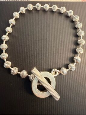 Gucci Silver Ripple-Bead Toggle Bracelet - Silver